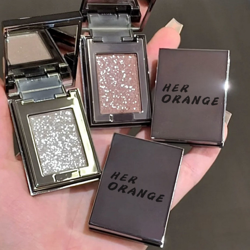HERORANGE อายแชโดว์ กลิตเตอร์ละเอียด ความอิ่มตัวต่ำ สโมคกี้ เมคอัพ กิ้งก่า อายแชโดว์