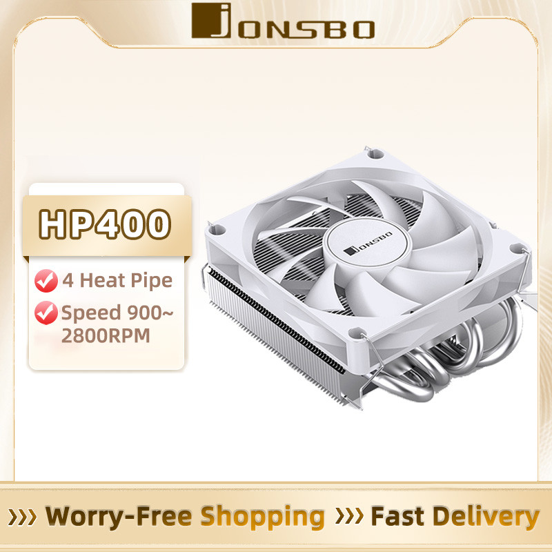 Jonsbo HP400S โปรไฟล์ความดัน CPU Cooler 4 ท่อความร้อนลงหม้อน้ําความดันเงียบ 90 มม.4Pin PWM พัดลม ITX ขนาดเล็กกรณี Itx Cooler