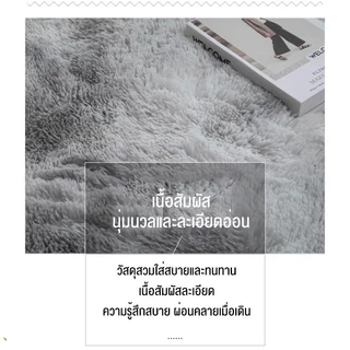 พรม 40*60cm พรมปูพื้นห้องนอน พรมปูพื้น พรมห้องนั่งเล่น พรมขนนุ่ม ผ้าปูพื้นพรมก พรมขนสั้น ขนนิ่ม ตกแต่งสวย มีหลายขนาด COD