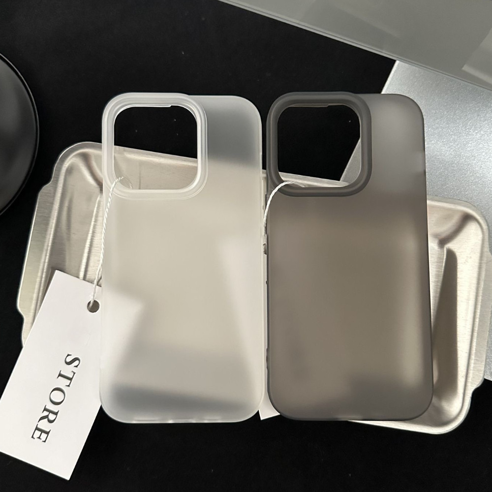 Simple Matteโปร่งใสFrostedเคสโทรศัพท์สําหรับiPhone 17 16 15 14 13 12 11 Pro Max Plus XR X XS Max 7 8 Plus Mini Frosted Anti-ลายนิ้วมือSoft TPUปกหลัง