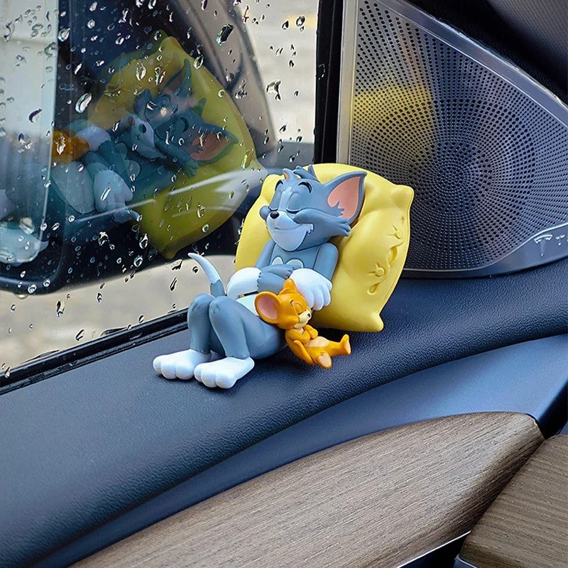 Tom And Jerry Car Decor น่ารักการ์ตูนแดชบอร์ดอุปกรณ์เสริมแฟชั่นภายในสําหรับผู้หญิง