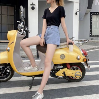 💥Fairy Style💥 พร้อมส่ง 🔥🔥 กางเกงยีนส์ขาสั้น เอวสูง ทรงสวย ปล…