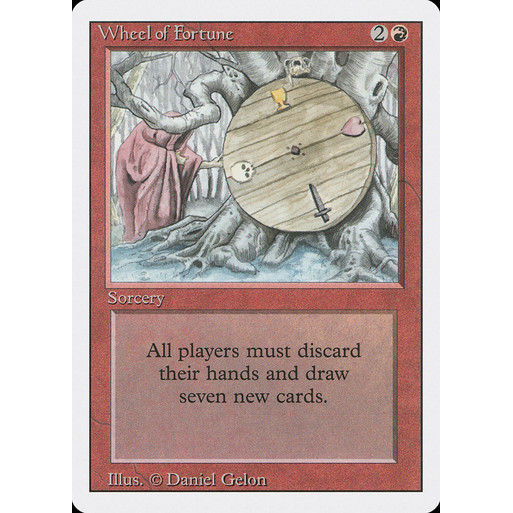 การ์ด EDH PlayTest - Wheel of Fortune (สีแดง)