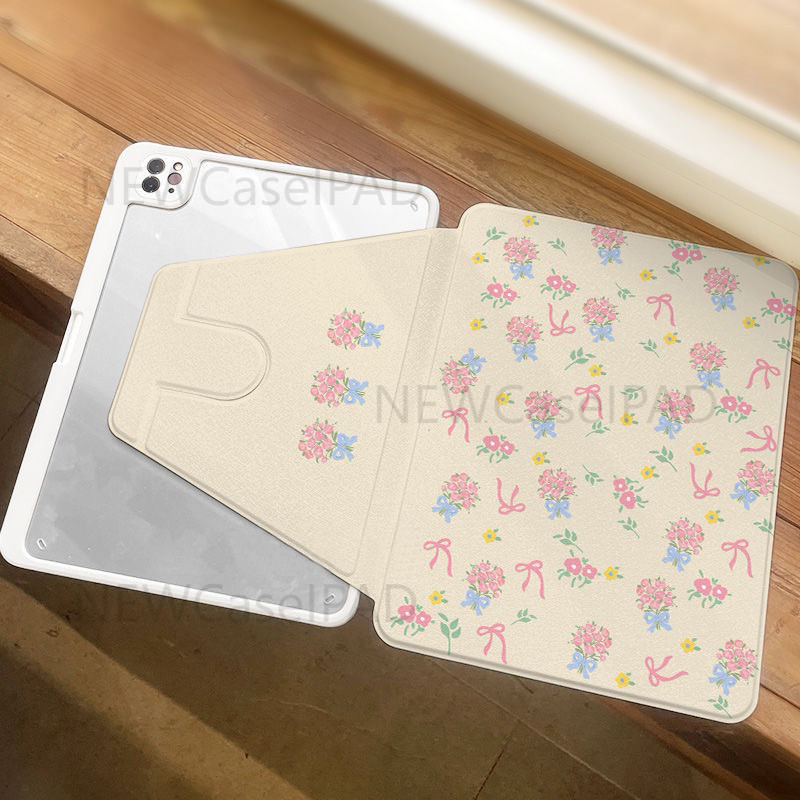 【720°หมุนเงินกรณีแท็บอะคริลิ Hard Case สําหรับ xiaomi Redmi Pad 720°หมุน mi Pad 5 6 pro 11 นิ้วอะคริ