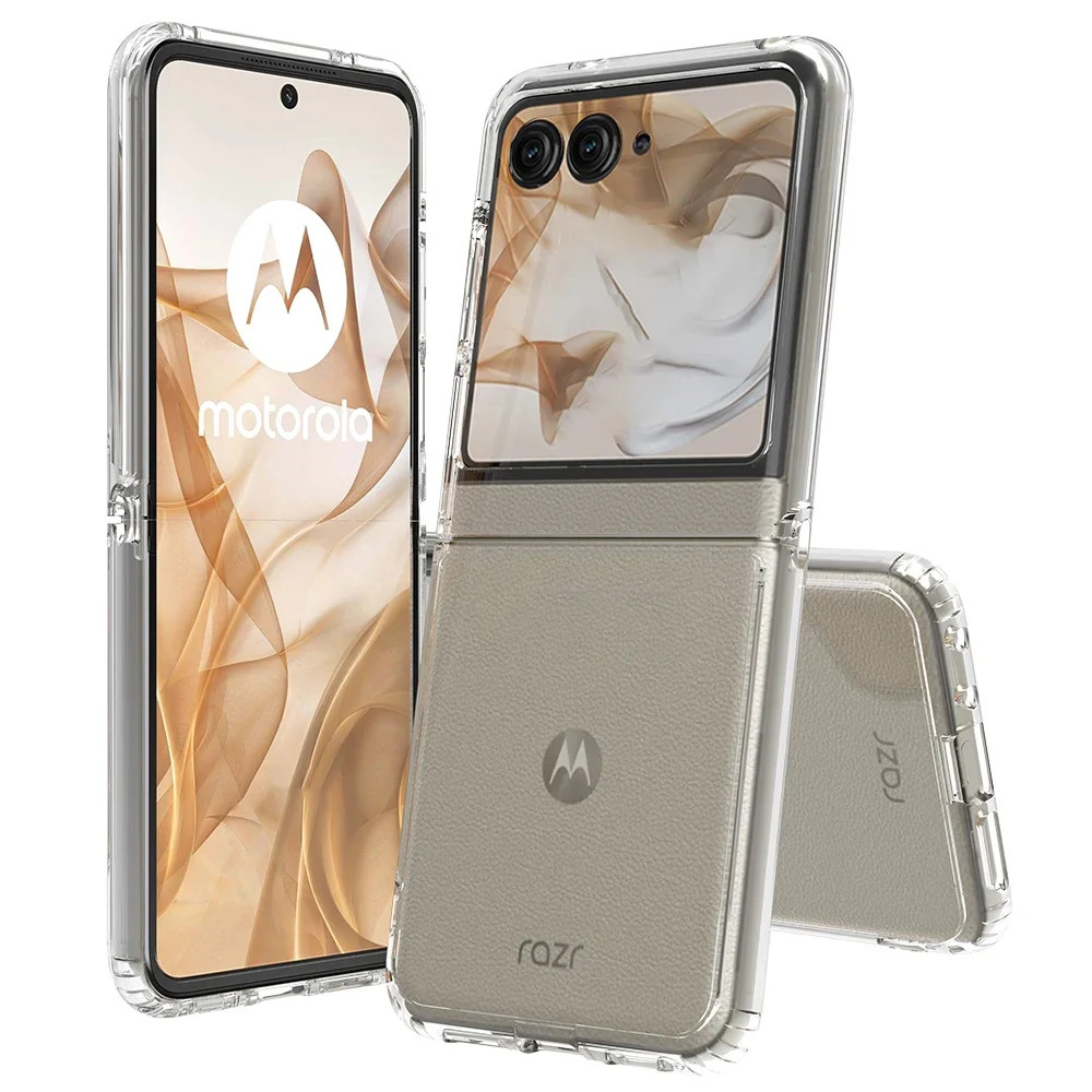 เคสโทรศัพท์อะคริลิคหรูหราสําหรับ Motorola MOTO Razr 70 60 50 40 Ultra 70 Plus + โปร่งใส Anti-scratch กันกระแทกกลับฝาครอบป้องกัน Funda