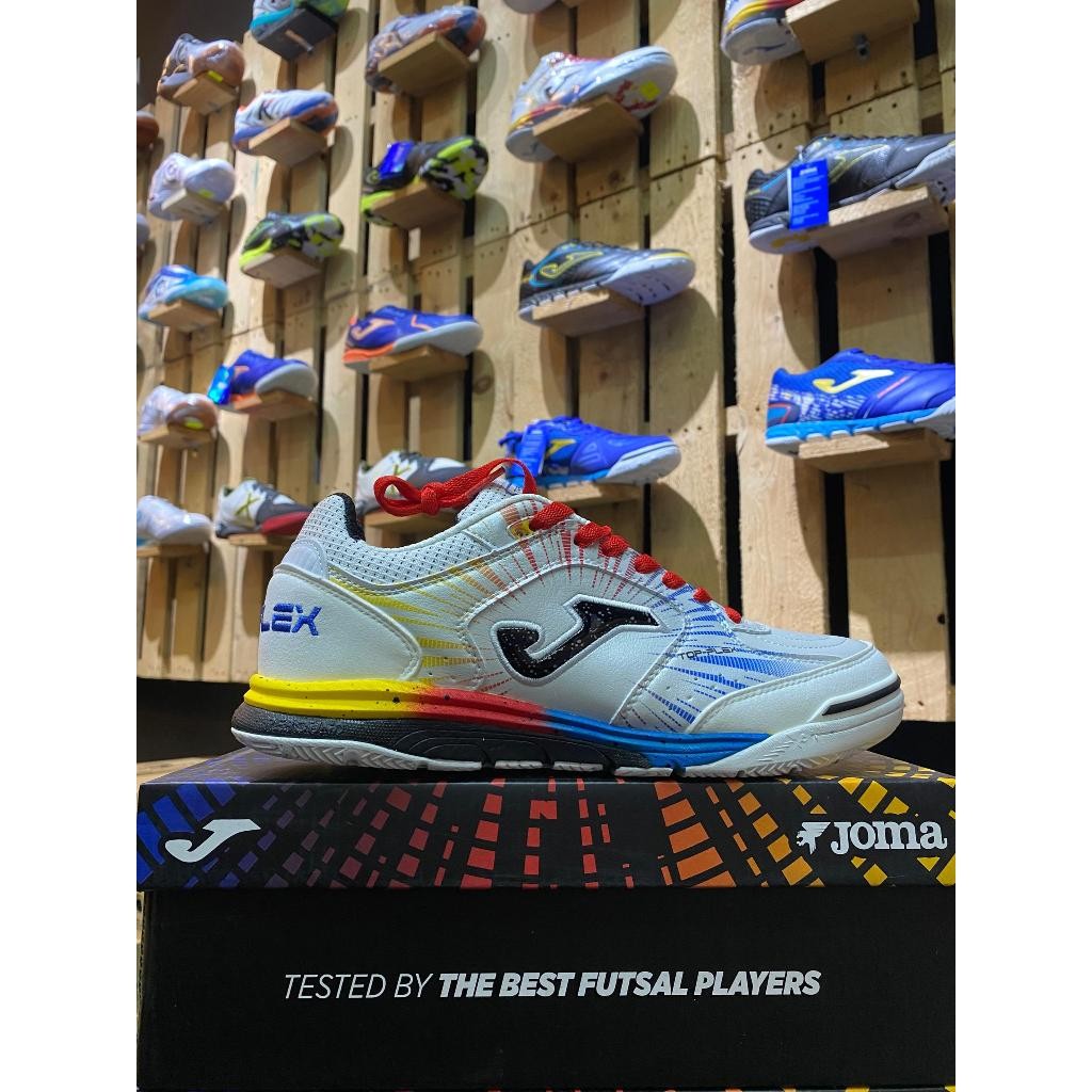 รองเท้า FUTSAL JOMA TOP FLEX REBOUND 24 ในร่มสีขาวสีแดง