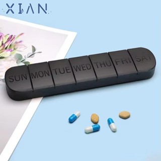 XIANEN Pill , มินิแบบพกพา 7 กริดกล่องยารายสัปดาห์ยากล่อง,แท็…