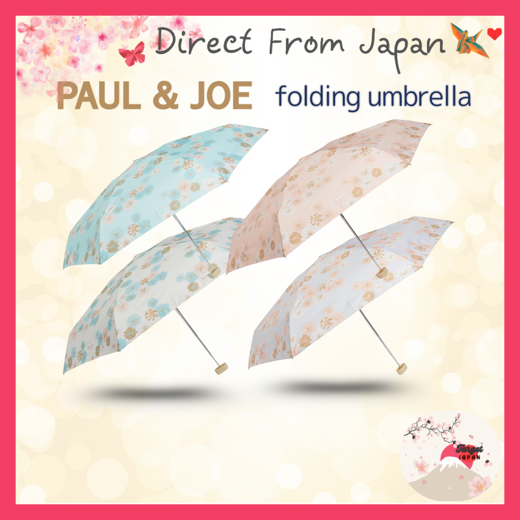 【PAUL & JOE】Compact UV Folding Umbrella Chrysanthemum Design cat  Paul&Joe