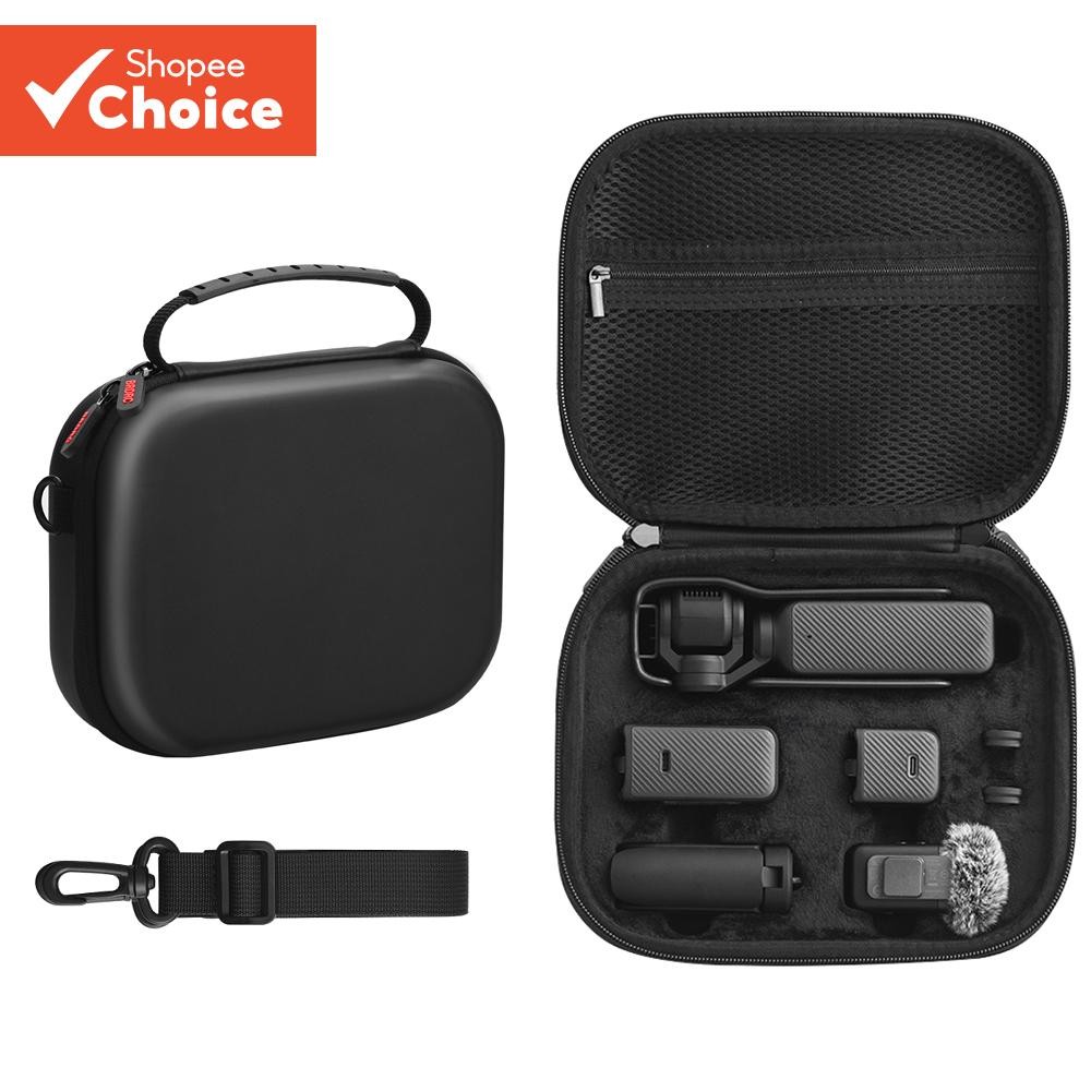 Brd RC กระเป๋าถือสําหรับ DJI Osmo Pocket 3 กล้องกระเป๋าถือแบบพกพากระเป๋าสะพายสีดํา PU กระเป๋าเดินทางสําหรับกระเป๋า 3 ป้องกันอุปกรณ์เสริม