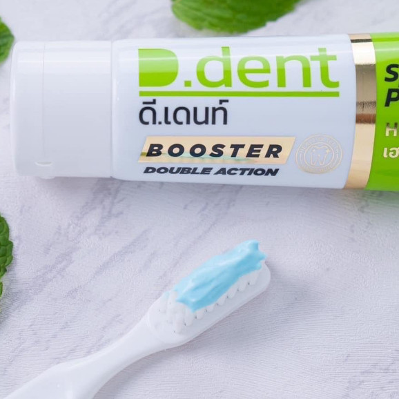 [ของแท้ ส่งไว] D.dent Booster PEPPERMINT ยาสีฟัน ดีเดนท์ บูสเตอร์ เปเปอร์มินท์ ปริมาณ 100g