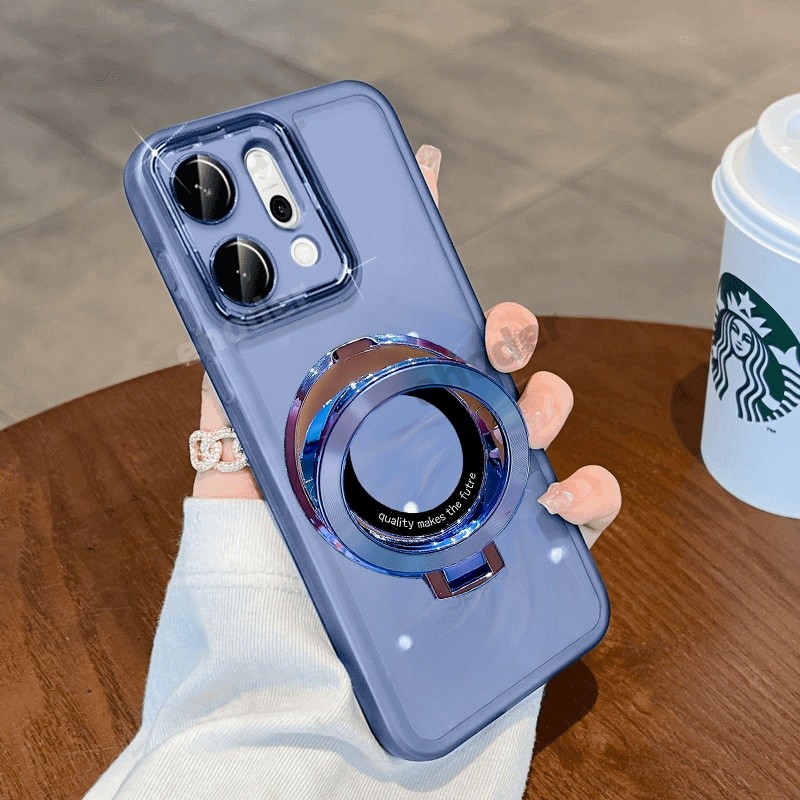 สําหรับ OPPO Reno 14 Pro 13 14F 13F 4G 5G 2025 กรณีแหวนโปร่งใสผู้ถือแม่เหล็กสําหรับ Reno14 14Pro 13P