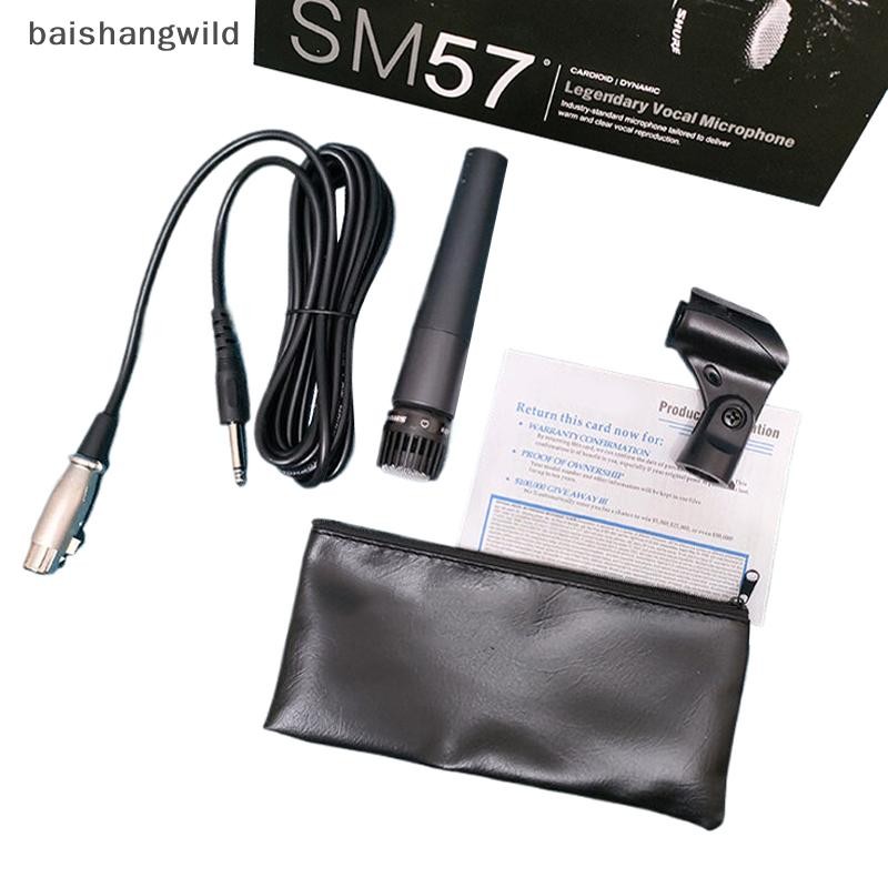 Bwth โลหะ SM57 Cardioid แบบไดนามิกไมโครโฟนสําหรับเวทีร้องเพลงไมโครโฟนแบบมีสายสําหรับคาราโอเกะ BBOX การบันทึก Vocal Jelly