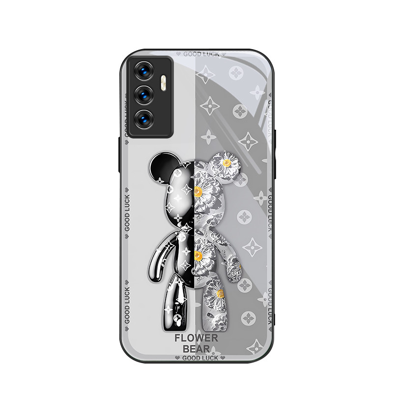 สําหรับ Vivo V23e 5G& Vivo V23e 4G ,ตุ๊กตาหมีทูโทน,บุคลิกภาพอินเทรนด์,เคสป้องกันโทรศัพท์ป้องกันการตก