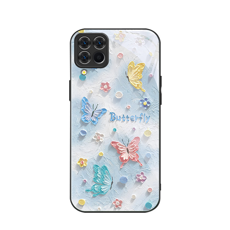 สําหรับ Samsung Galaxy A42 5G , ภาพวาดสีน้ํามันผีเสื้อ, บุคลิกภาพอินเทรนด์, เคสป้องกันโทรศัพท์ป้องกันการตก