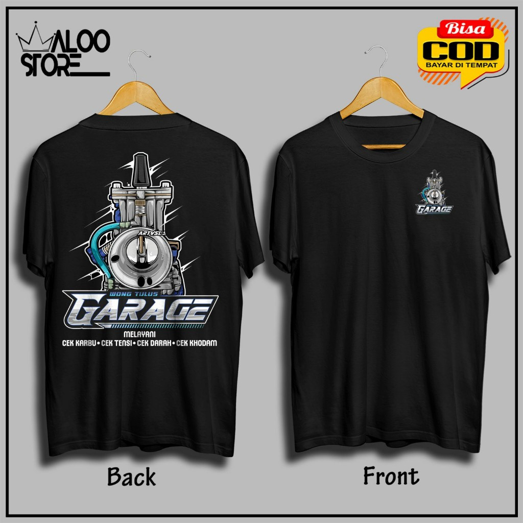 เสื้อยืดแข่ง Wong ตั้งแต่ GARAGE READY TO SERVE CARBON CHECK - TENSION CHECK - BLOOD CHECK - KHODAM 