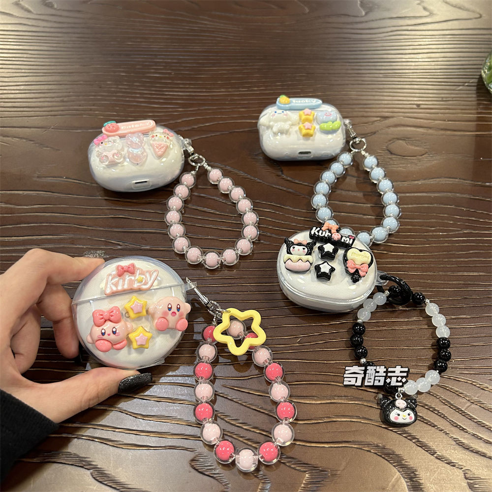 DIY Handmade Chain เหมาะสําหรับ Lenovo Lenovo ea110 สามมิติสีชมพู Five-Pointed Star ea110 ชาร์จบลูทู