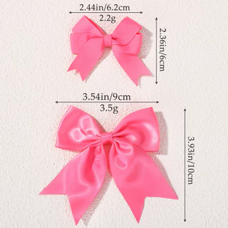 4 ชิ้นน่ารักสีทึบริบบิ้น Bows กิ๊บติดผมสําหรับเด็กสาว Hairpins Barrettes Handmade เด็ก Headwear เด็กอุปกรณ์เสริมผม