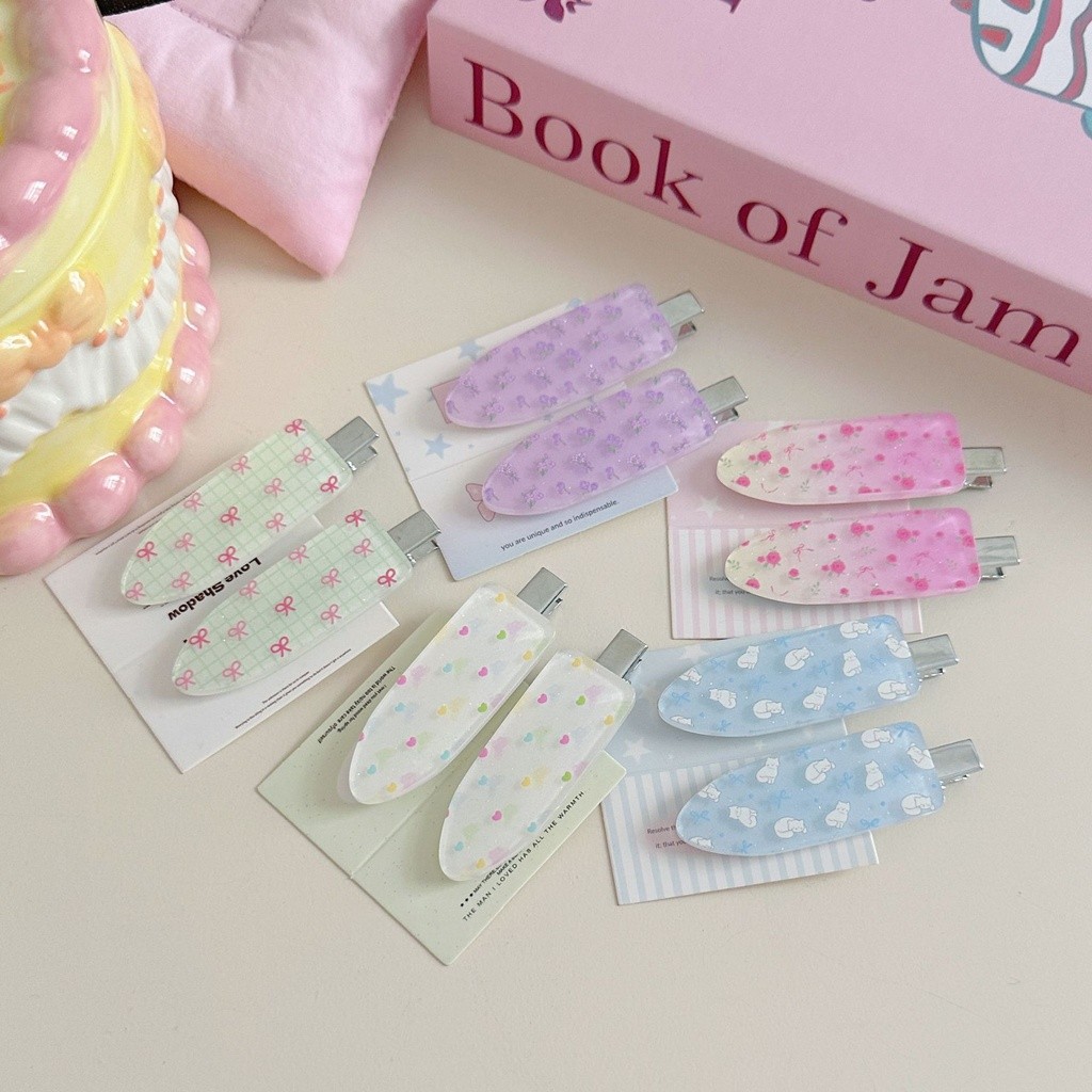 พร้อมส่ง🛵 B71 ราคา/ชิ้น กิ๊บติดผม อะคริลิคลายดอกไม้ เครื่องประดับผม ที่ติดผม