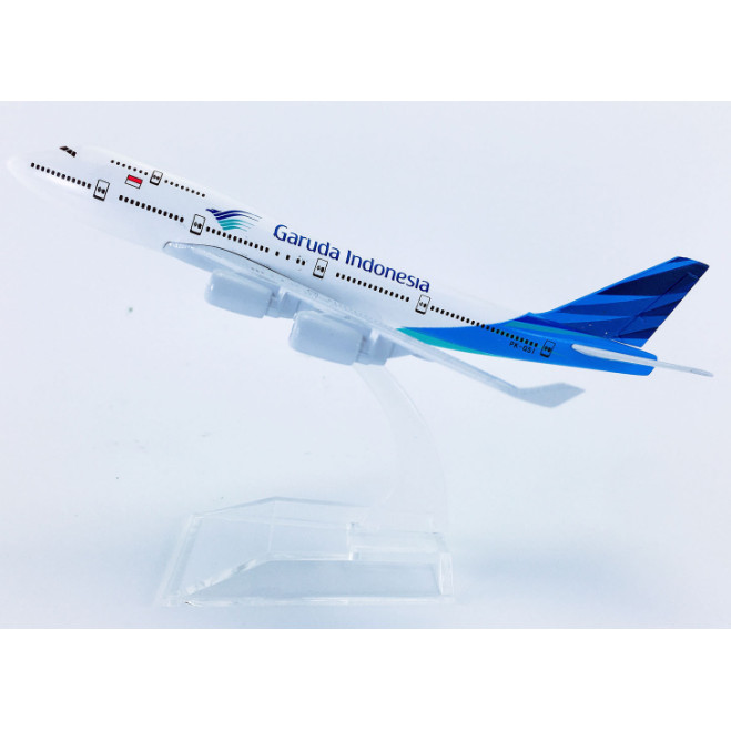 16ซม.ครุฑอินโดนีเซียBOEING 747-400 เครื่องบินโดยสารDiecastเครื่องบินรุ่น