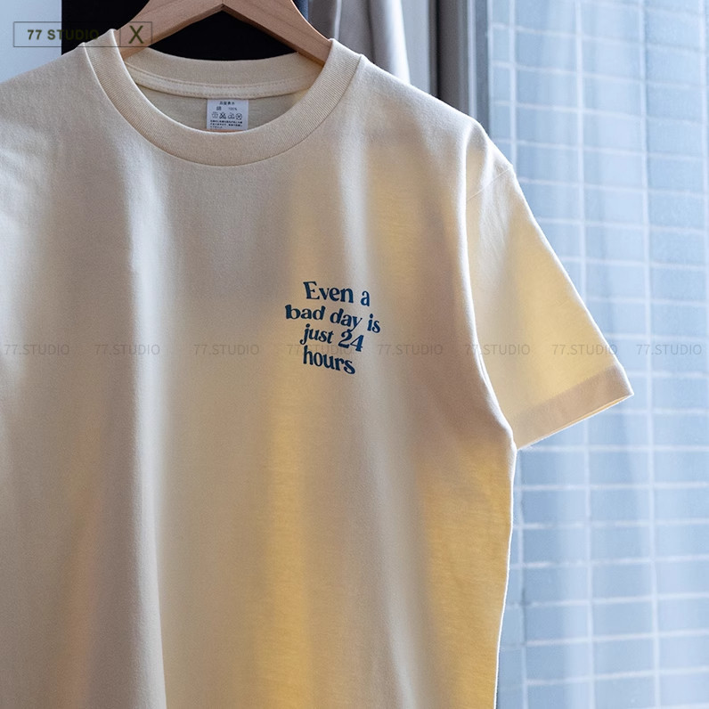COD พร้อมส่ง  เสื้อยืด oversized t shirt Even a bad day is just 24 hours 100%cotton สวมใส่สบาย เสื้อ