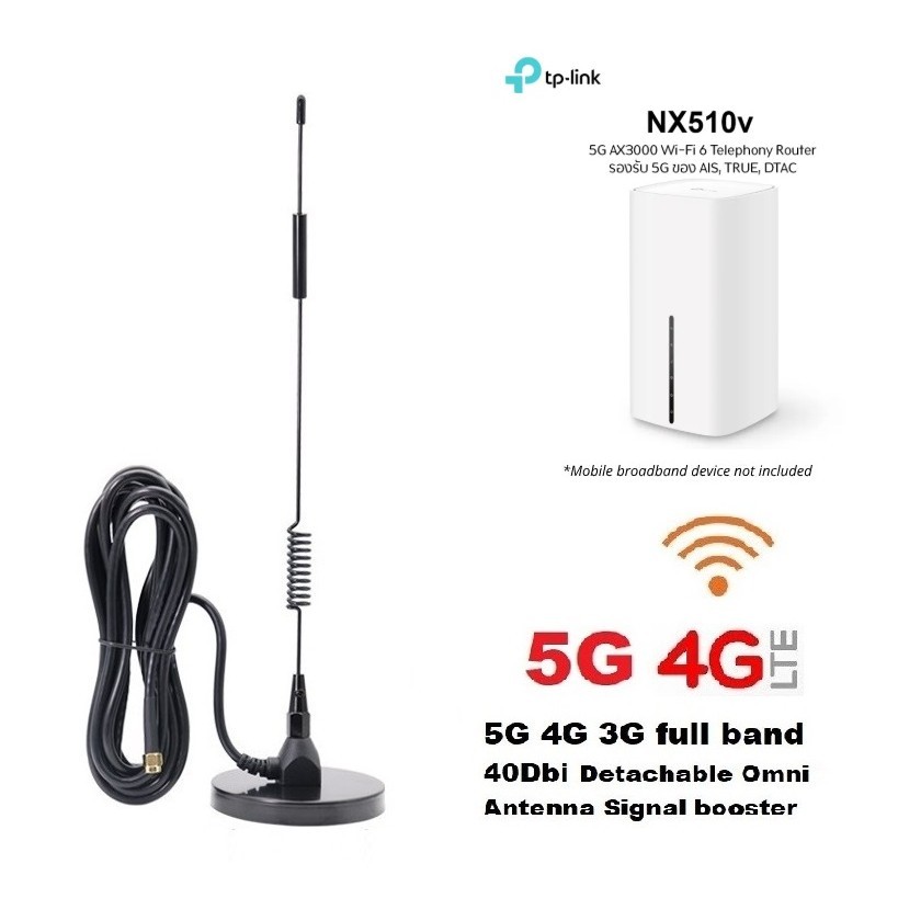 5G 4G Antenna 40dBi Signal Booster Detachable External High Gain Antenna
