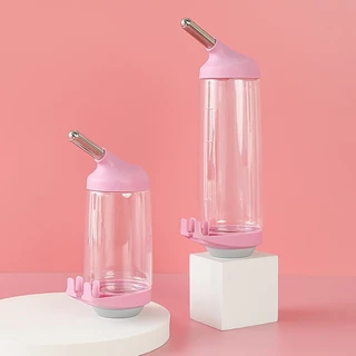 ขวดน้ำอัตโนมัติแขวนกรง 500ml สำหรับแมว หมา หนูแฮมสเตอร์ สัตว์เลี้ยงขนาดเล็ก ทนทาน ไม่รั่ว ใช้ในกรง