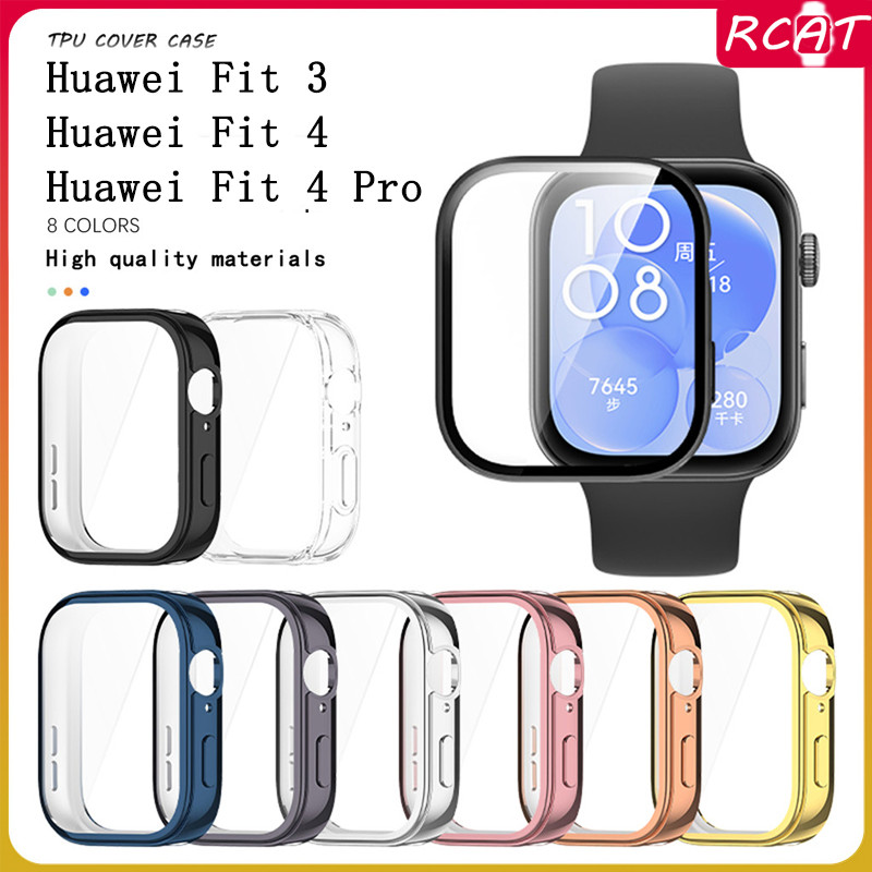 ฝาครอบป้องกันหน้าจอสำหรับ Huawei Fit 4/4 Pro กรณีครอบคลุมเต็มรูปแบบกันชน Tpu สำหรับ Smartwatch Huawei Fit 3 อุปกรณ์เสริม
