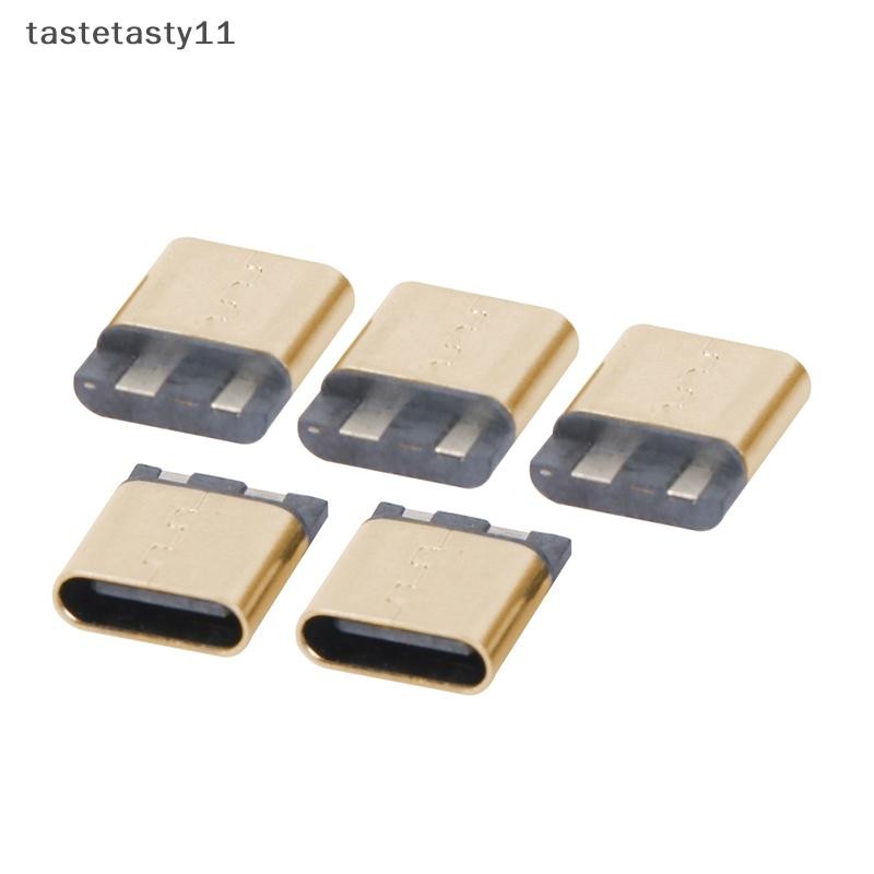 TA 5 ชิ้น Type-C 3.1 แจ็ค USB Type-C 2Pin ลวดเชื่อมหญิงเชื่อมต่อตรงสําหรับโทรศัพท์มือถือพอร์ตชาร์จชาร์จอินเทอร์เฟซซ็อกเก็ต TH