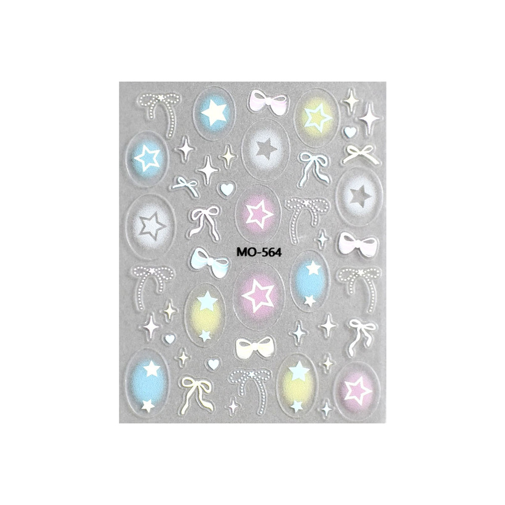 สติ๊กเกอร์ติดเล็บ ตกแต่งเล็บ Dopamine Bow Hollow สีสัน KOUDAN - รูปที่ 7