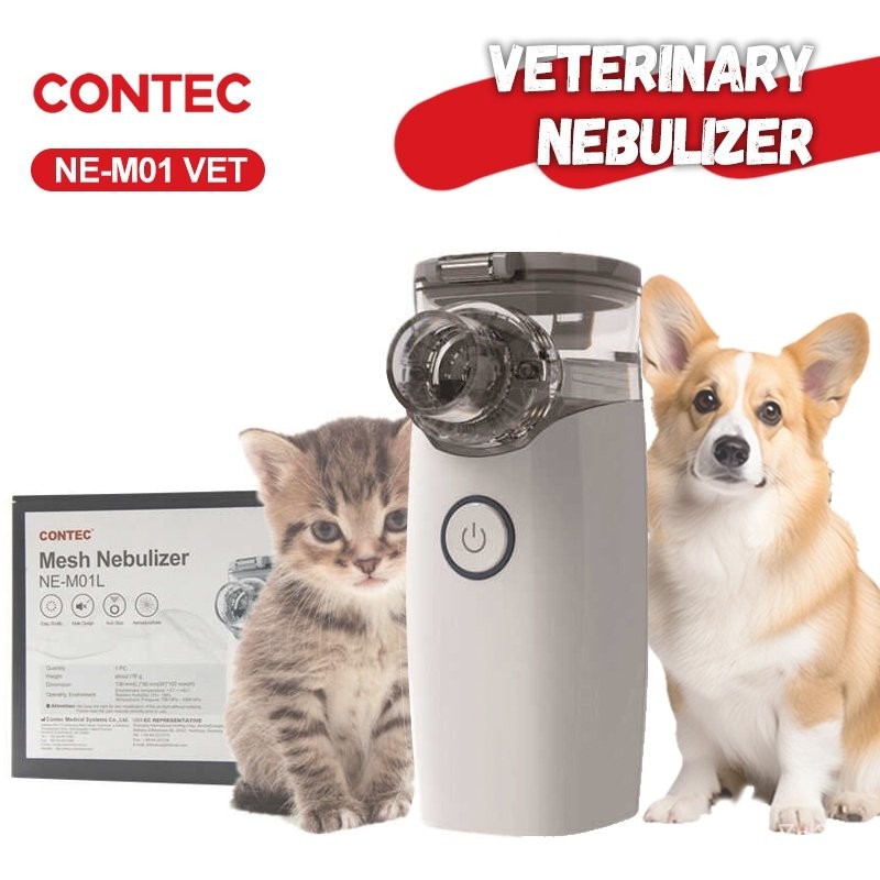 CONTEC NE-M01 VET Veterinary Portable Nebulizer Animal Handheld Compression Mesh Nebulizer