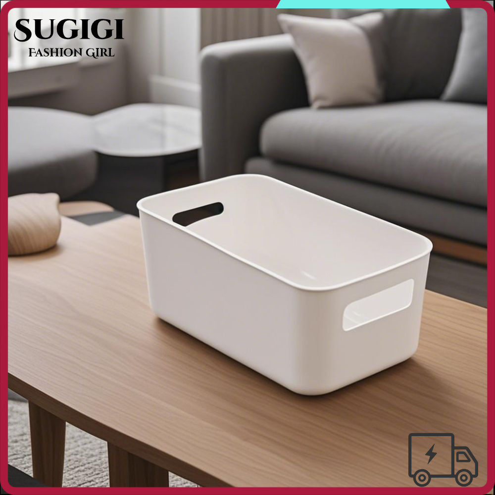 SUGIGI กล่องเก็บของตั้งโต๊ะ, ถังเก็บของในครัววางซ้อนกันได้แบบไร้ฝาครอบ, ของกระจุกกระจิกเครื่องสําอางผลไม้ความจุขนาดใหญ่ภาชนะจัด
