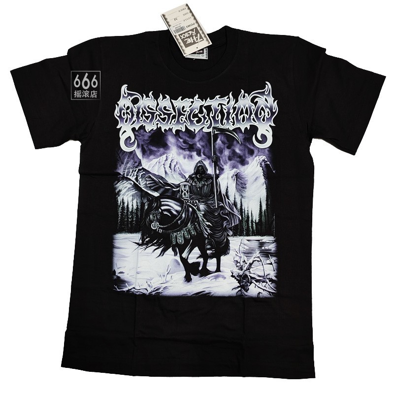 DISSECTION storm Black Metal Thai Production Band Classic Copy พิมพ์เสื้อยืดแขนสั้น 666 Rock Shop