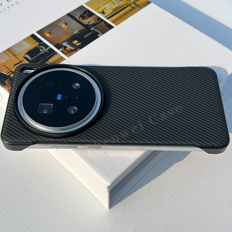 Carbon Fibre รูปแบบครึ่งปกป้อง Slim Hard Case สําหรับ Vivo X200Pro X200 X200Promini X200S X200Ultra 