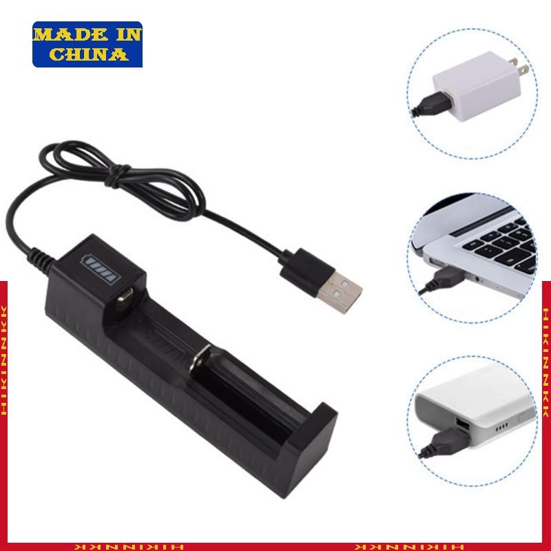 เครื่องชาร์จ USB HIK สําหรับอะแดปเตอร์ชาร์จอเนกประสงค์แบตเตอรี่ลิเธียมไอออน 4 2V 18650 18490