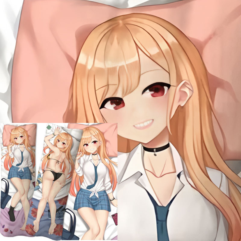 อะนิเมะเกม My Dress-Up Darling Marin Kitagawa Dakimakura ปลอกหมอนปลอกหมอนอิงปลอกหมอน Otaku หมอน