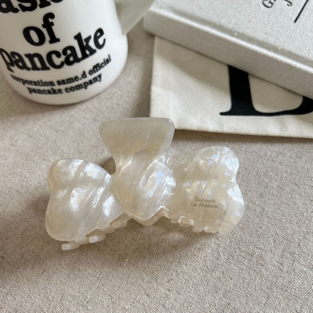 INS ฝรั่งเศส Acetate โบว์ขนาดใหญ่คลิปฉลามอารมณ์หวานกิ๊บเรียบง่าย Barrette ผู้หญิงแฟชั่น Retro Accessiies - รูปที่ 7
