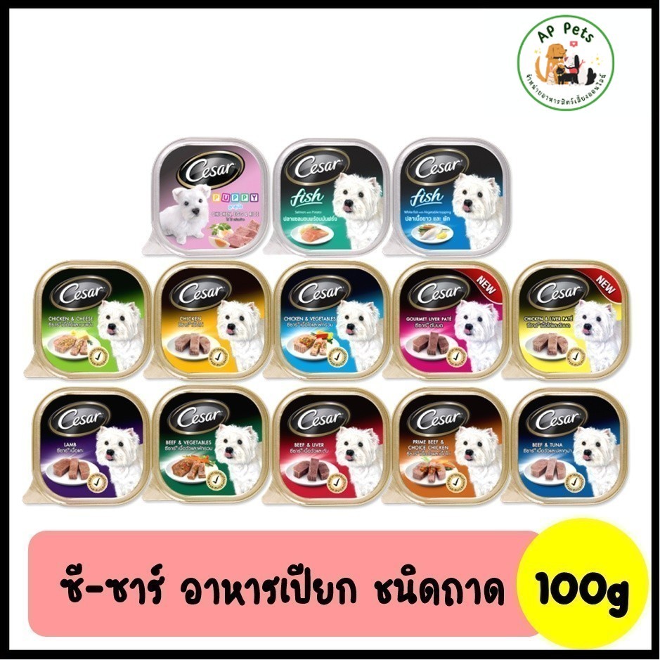 (AP) Cesar ซีซาร์ อาหารสุนัขเปียก แบบถาด 100g