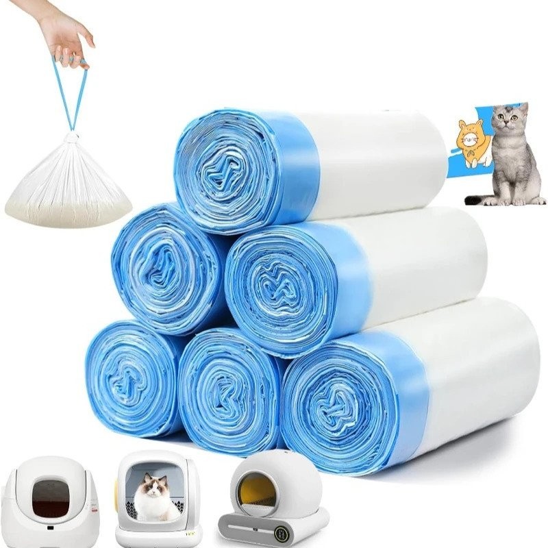 ถุงขยะแมวหนาพิเศษ 75 ใบ สำหรับกล่องอัตโนมัติ |   แผ่นรองกันรั่วที่เหมาะกับ MeoWant, Catlink และ Tonepie