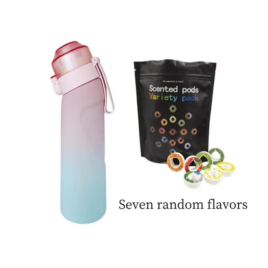 ขวดน้ํา Air up Flavoured The Taste Through Scent With 7 Flavour Pods 650ml กลิ่น - สีชมพูไล่ระดับ