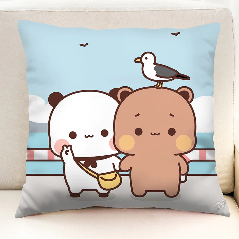 ปลอกหมอน Yierbu ธีมคู่รัก อีโมจิน่ารัก สำหรับตกแต่งห้องนอนหรือโซฟา thumbnail 5