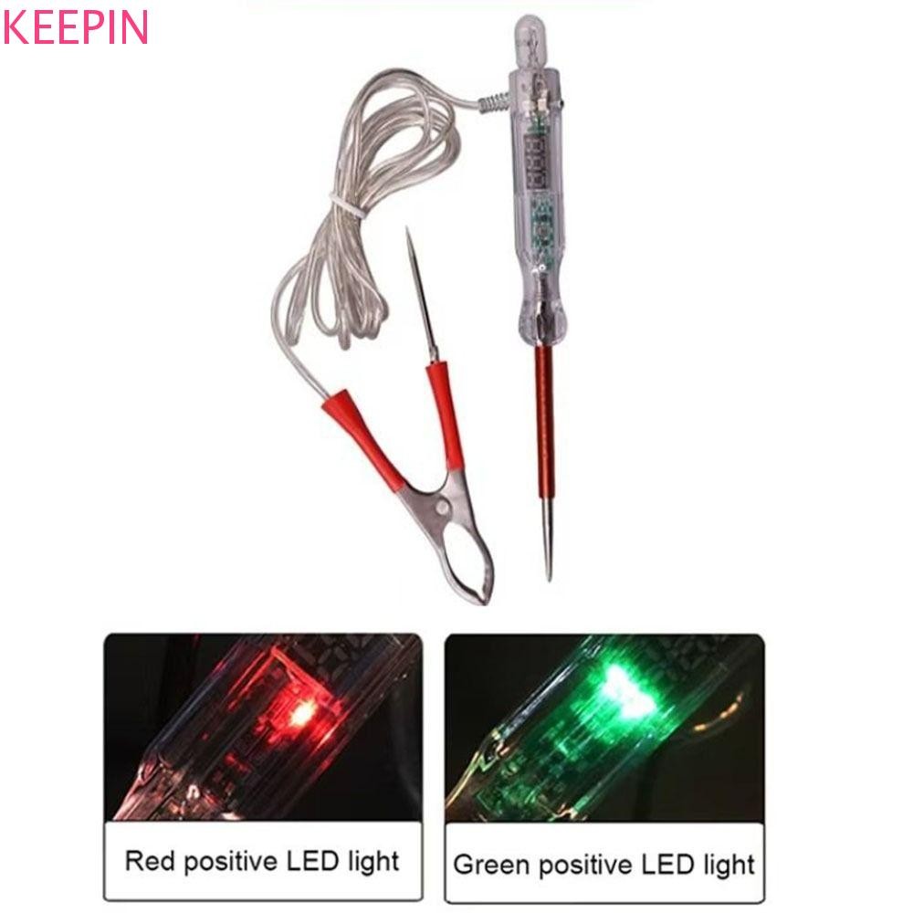 KEEPIN ปากกาทดสอบแรงดันไฟฟ้า,จอแสดงผลดิจิตอลไฟ LED เครื่องทดสอบวงจรไฟรถยนต์,เครื่องมือซ่อมวงจรไฟฟ้าวัดDual-สี 6V/12V/24VรถDวินิจฉัยPgยานยนต์