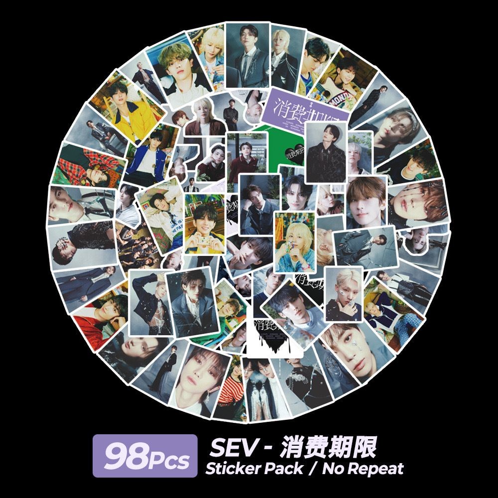 98pcs Seventeen Sticker S.Coups Jeonghan Joshua Jun Hoshi Wonwoo Woozi DK Mingyu The8 Seungkwan Vern