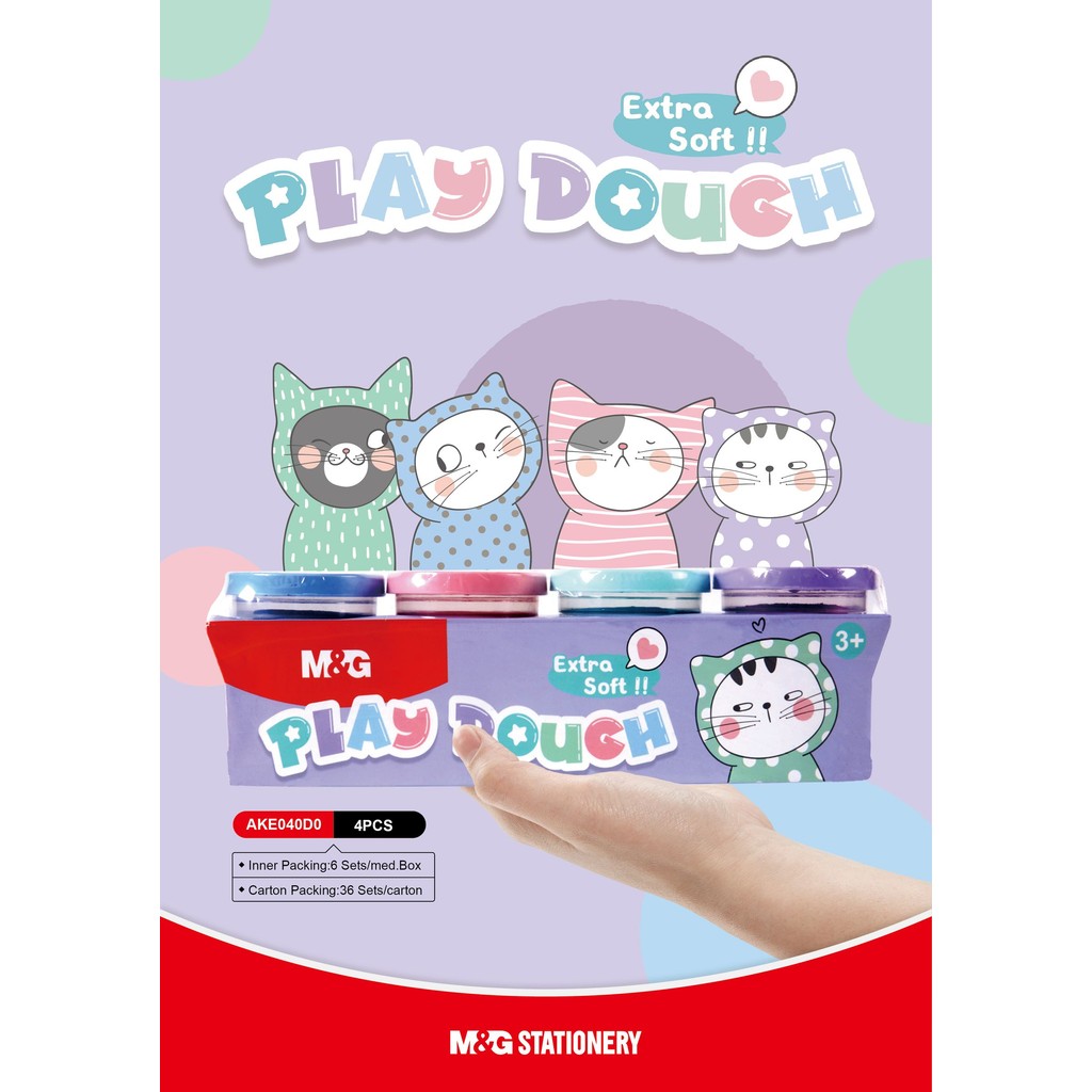 M&G Play Dough Modeling Clay พลาสติกแมวจํานวนมาก 4 สี AKE040D0