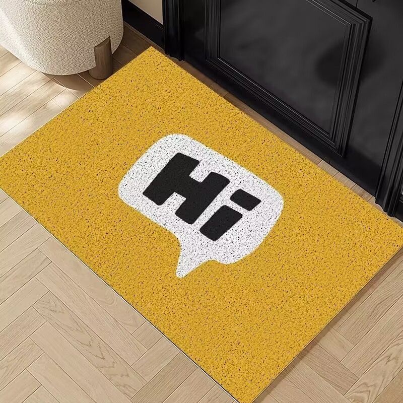 เสื่อประตูเข้าที่โดดเด่น Simple Entrance Mats Cutable เสื่อประตูผ้าไหมแหวน Mats Dirt-Resistant Creative Entrance Anti-Slip Mats Creative Cho