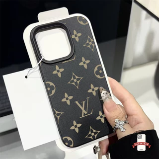 แฟชั่น ที่ทันสมัยแบรนด์สีทองตก แต่งรูปแบบดูเดิล เคส IPhone 17 11 15 12 13 16 14 Pro Max 17Pro 7Plus XS Max 8 7 Plus X XR