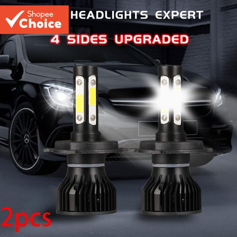 2PCS ใหม่ 4 ด้าน H4 H7 ไฟหน้ารถ LED H8 H11 9005 HB3 9006 HB4 H13 ไฟอัตโนมัติหลอดไฟชุด