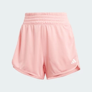 adidas Gym & Training กางเกงขาสั้นผ้าถักเอวสูง Pacer Essentials ผู้หญิง สีชมพู IX1025