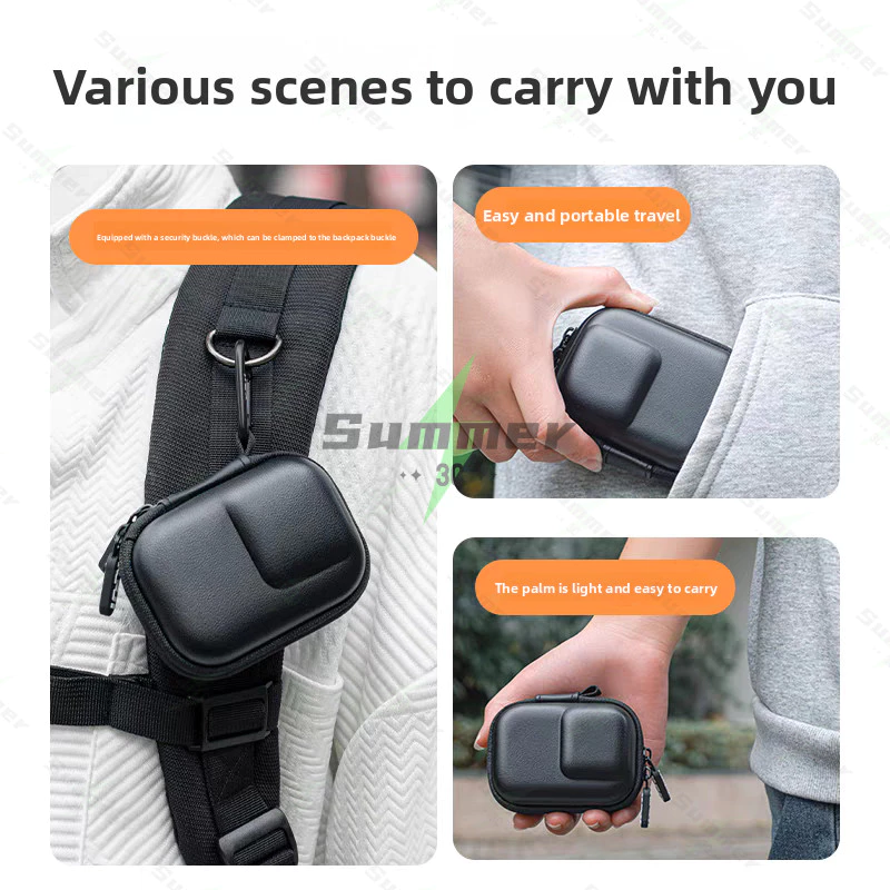 กระเป๋าใส่กล้องขนาดเล็กสำหรับ DJI Action 5pro/4/3 สำหรับ GoPro Hero 13/12/11/10/9 กระเป๋าใส่กล้องแบบพกพาพร้อมเคสป้องกัน thumbnail 10