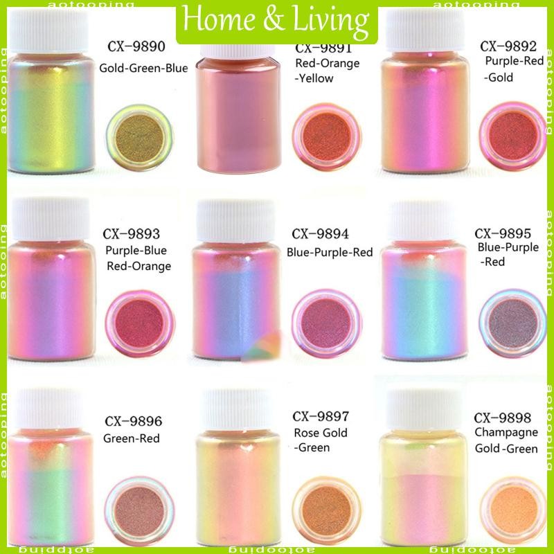 AOTOO 8 สี Mica Powder - อัพเกรด Pearlescent Pigment สี Shifting Mica Powder Pearl Pigmentสำหรับ Epo