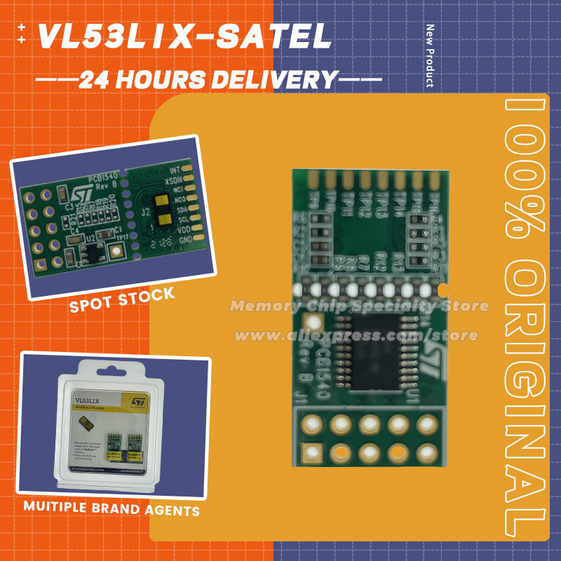 1ชิ้น/ล็อต! VL53L1X-SATEL VL53L1X บอร์ดสาขาเซ็นเซอร์ระยะไกลบอร์ดอะแดปเตอร์บอร์ดใหม่